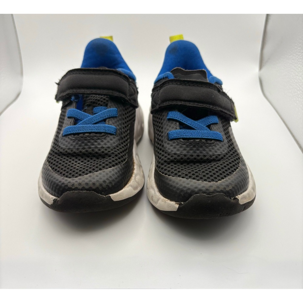 All in Motion Kids Sneakers Black Blue Neon Lime Athletic Shoes Size 6 Toddler